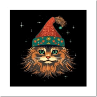 Somali Cat Christmas Posters and Art